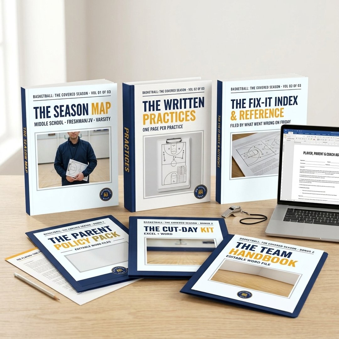 Basketball: The Covered Season — the season binder, the Fix-It Index and the editable parent papers