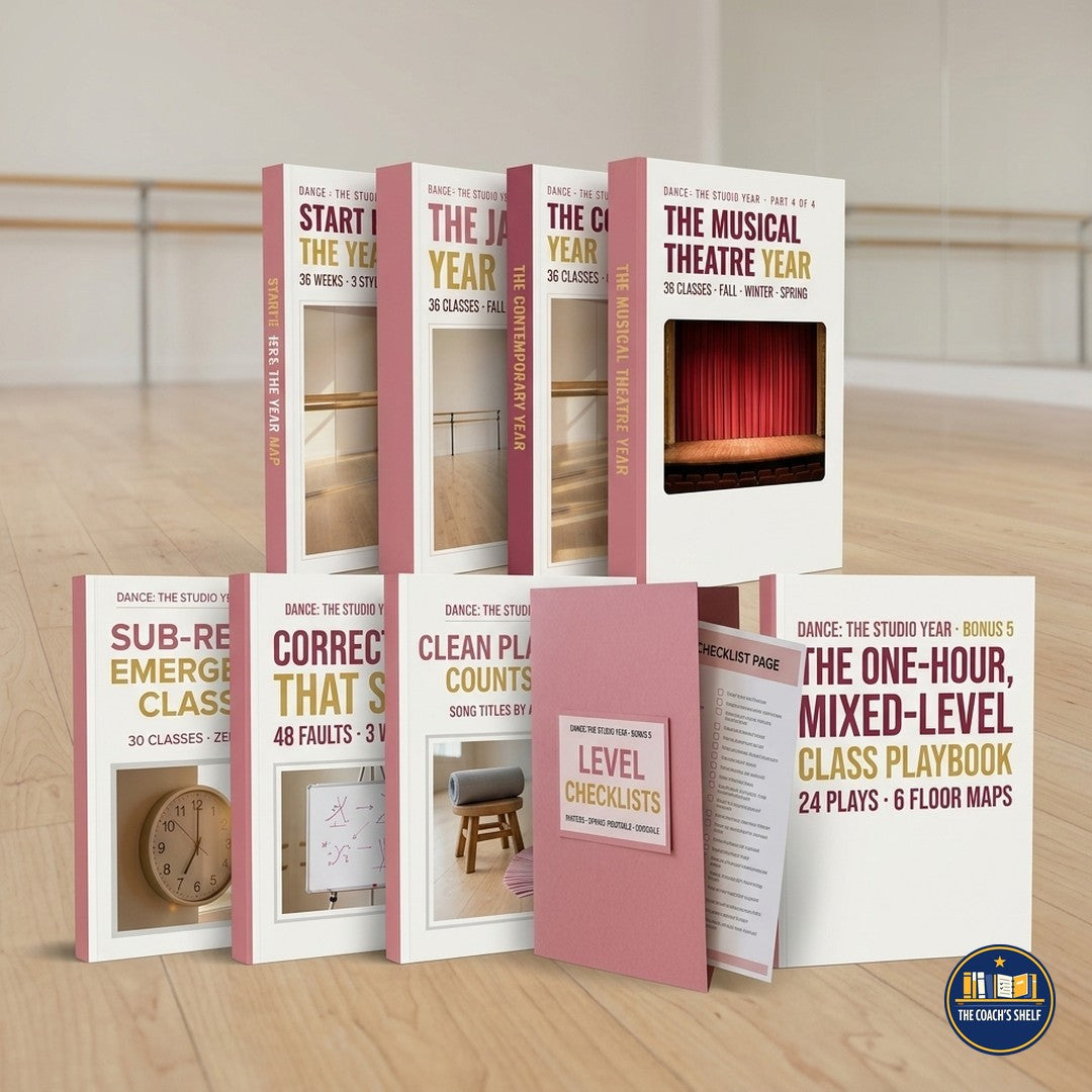 Dance: The Studio Year — the year map and the jazz, contemporary and musical theatre books, with the five bonuses