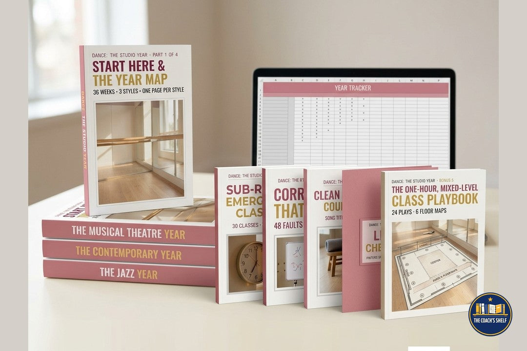 Dance: The Studio Year with its five bonuses: the year map, the jazz, contemporary and musical theatre books, and the bonus guides